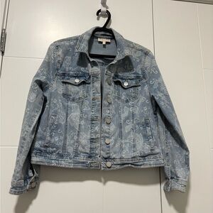 Paisley Patterned Denim Jacket